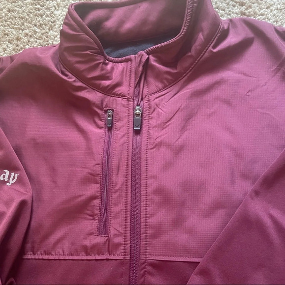 Callaway Weather Series Mens Full Zip Jacket for Men in Burgundy - Picture 6 of 16